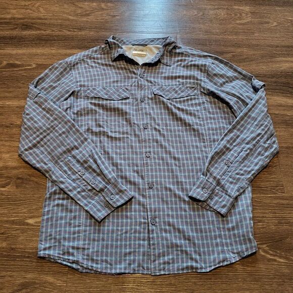 Columbia Omni Shade Sun Protection Long Sleeved Button Up Mens XL - Picture 1 of 6